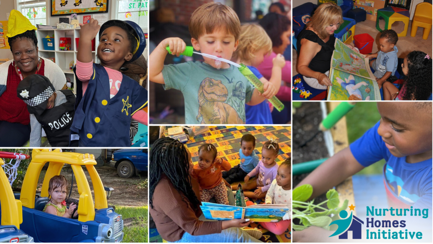 collage of children in educational environments