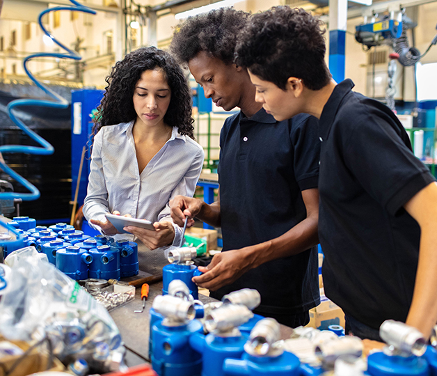 Group of students working