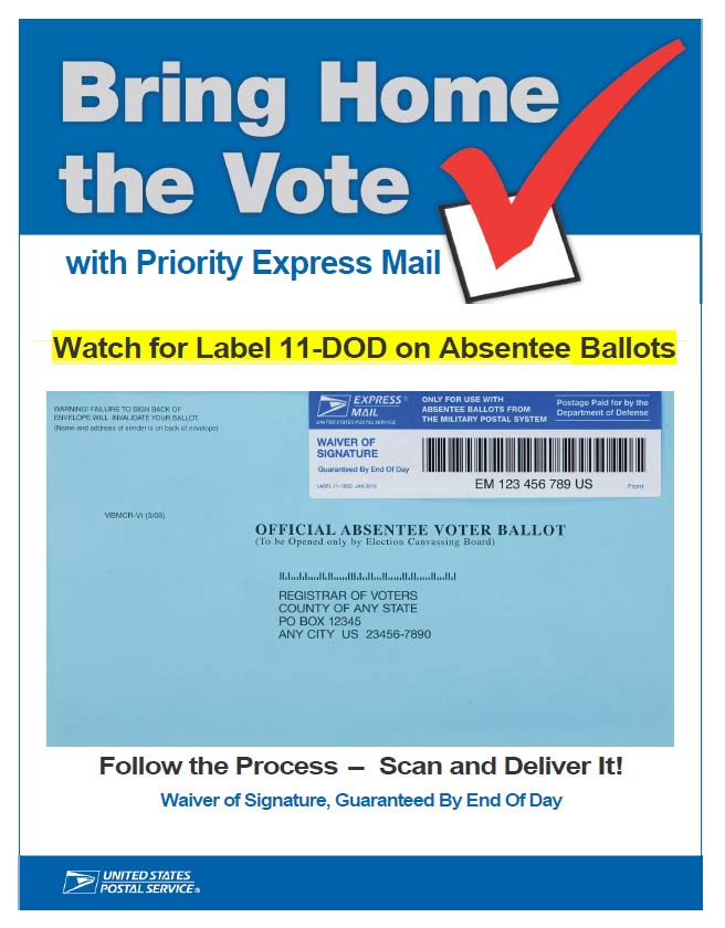 Absentee return ballot flyer