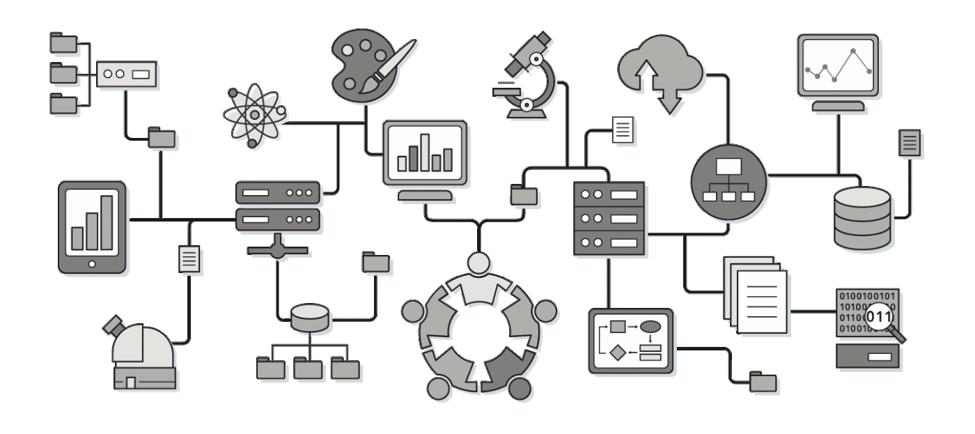 alliance website ecosystem graph with digital grey atom