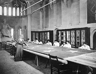 Amelia Fowler and Team Preserving the Flag in the Smithsonian Castle