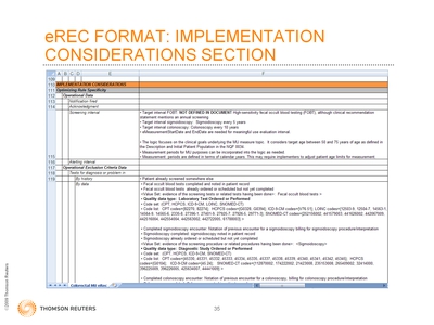 Slide 35. eREC Format: Implementation Considerations Section