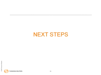 Slide 38. Next Steps