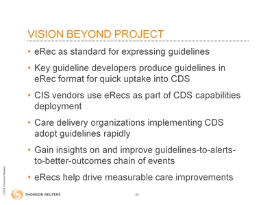 Slide 40. Vision Beyond Project