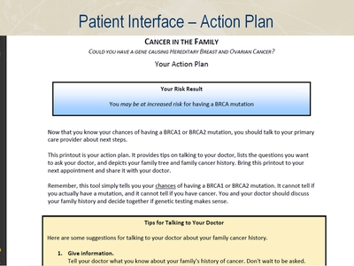 Patient Interface-Action Plan