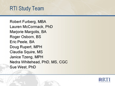 RTI Study Team