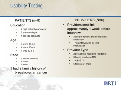 Usability Testing