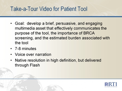 Take-a-Tour Video for Patient Too