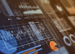 A computer screen with graphs and other data visualizations