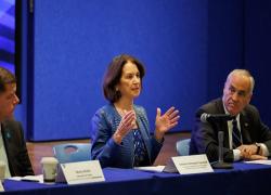 An image of Kathleen Kennedy Townsend speaking at a roundtable.