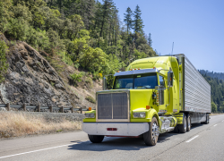 Truck on the highway.