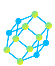 Image suggestive of a machine learning neural net. Blue and green nodes connected by a web of lines connecting them.