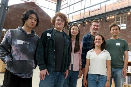 The summer internship students from University of California, Berkeley. From left to right, Wentinn Liao, Nicholas Jennings, Verona Teo, Samuel Bobick, Daisy Kerr and Giuseppe Perona. (Photo Credit: David Callahan)