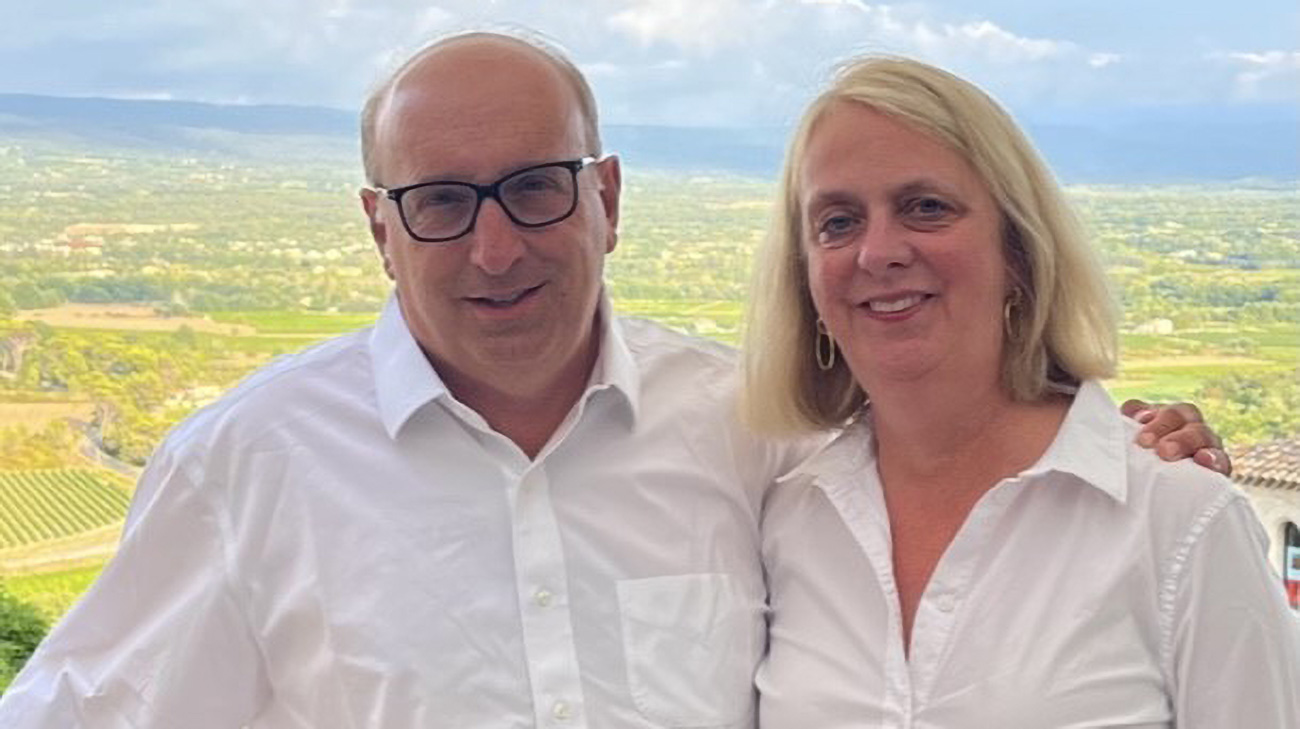 Dr. Scott Lane with his wife, Agnes, visiting France.