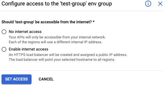 Configure access