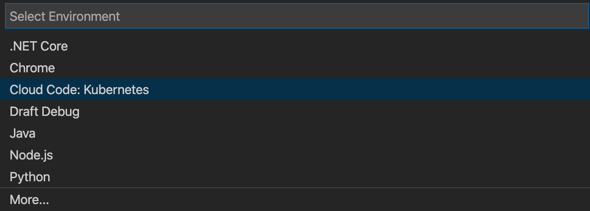 Setting Cloud Code: Kubernetes as the environment