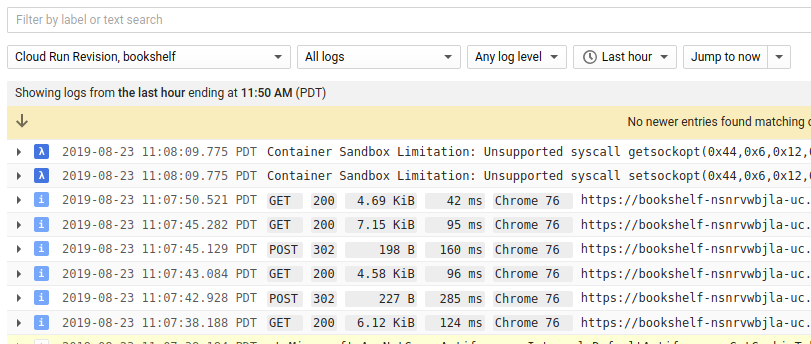 Stackdriver Log Viewer