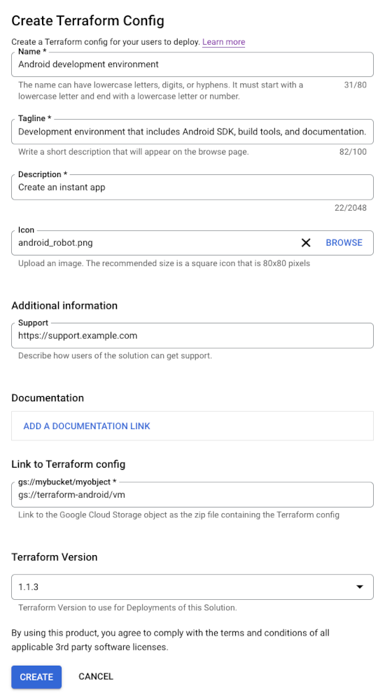 Create a Terraform
configuration