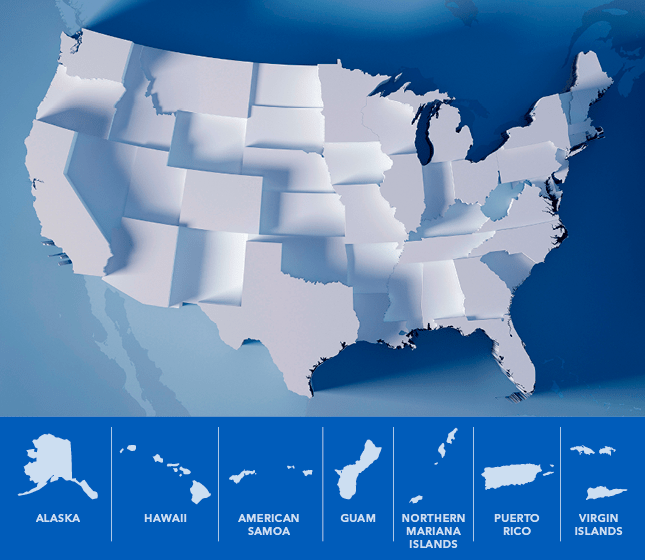 Map of 56 NAIC Insurance Jurisdictions