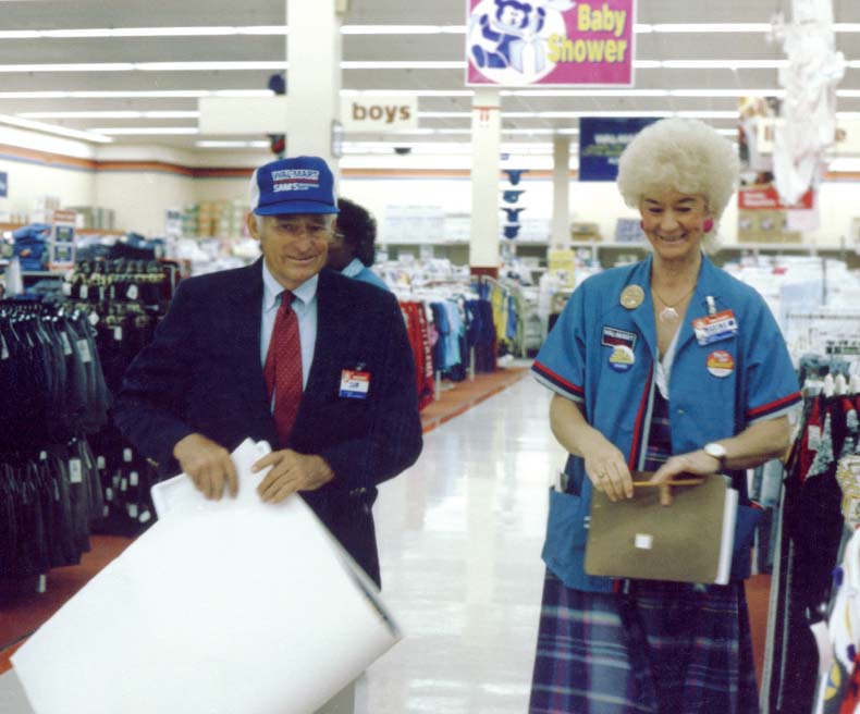 Sam Walton walks through first Sam's Club store