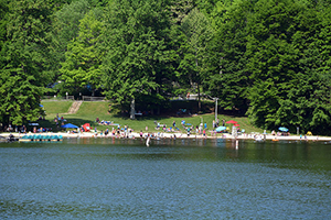 Beach scene at Cunninghm Falls State Park