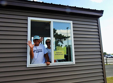 Volunteers at Assateague State Park.