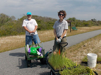 Volunteers at Assateague State Park.