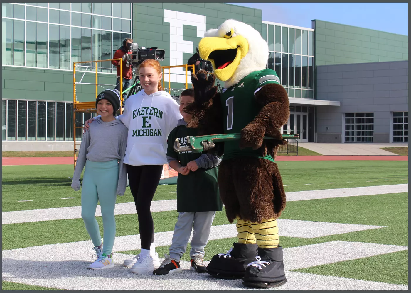 Kids on Field with Swoop