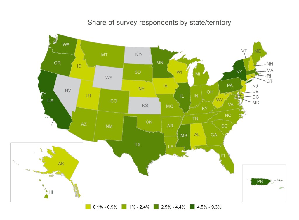 2021 CDFI survey respondent map