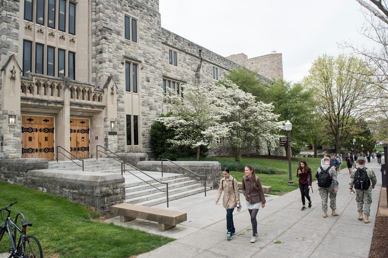 Students walking