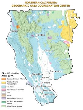 Image of all Forests in the Northern California Coordination Center.