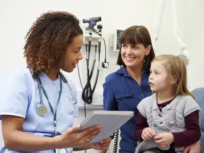 Appointment For Mother And Daughter With Nurse