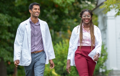 Geisel students walking on campus