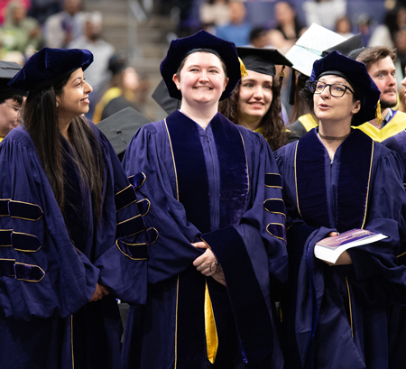 Ph.D. graduates at Convocation.