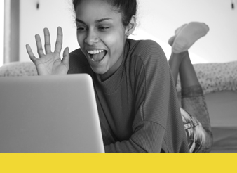 Image of girl looking at computer