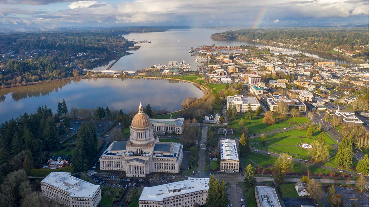 The State Capitol buildings in Olympia