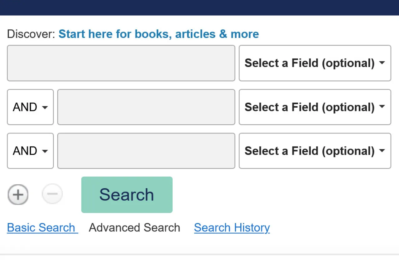 Discover Advanced search screenshot