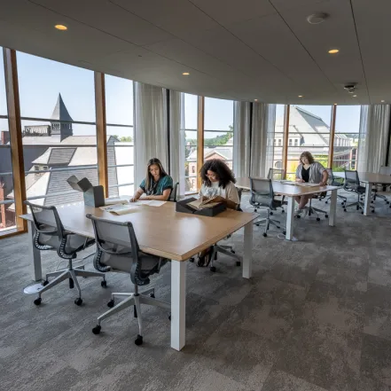 Students in the Special Collections Reading Room