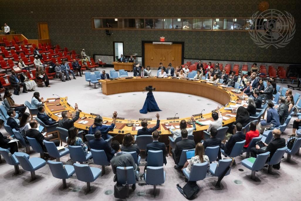 The Security Council unanimously adopts Resolution 2743 (2024) extending, to 15 July 2025