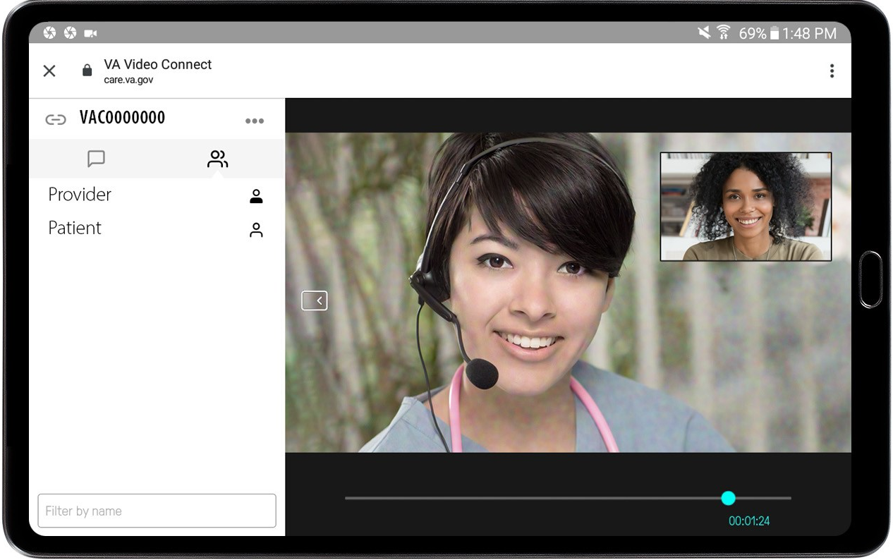 VA Video Connect Tablet Screenshot