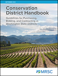 Cover of Conservation District Handbook - Guidelines for Purchasing, Bidding, and Contracting in Washington State Districts