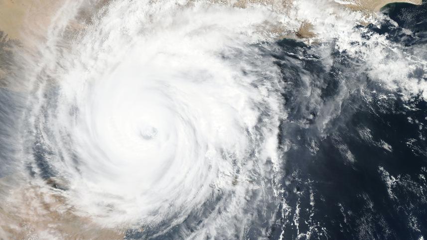 Satellite image of a hurricane