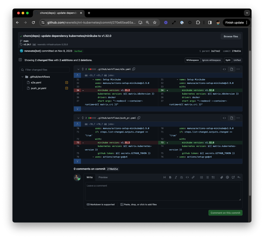 Github workflows being displayed