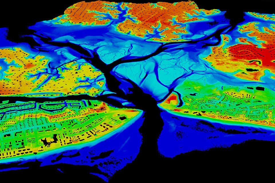 LIDAR image Lynnhaven Inlet, Virginia