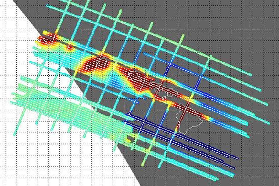 partial gravity map for Hawaii
