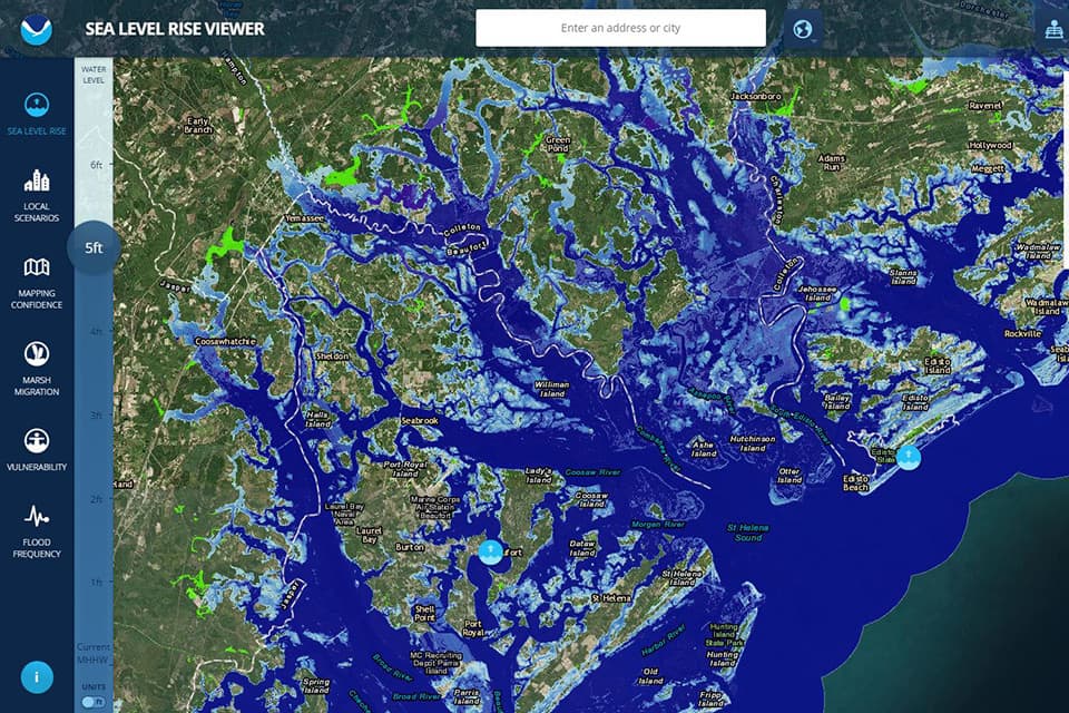 a map of coastal areas