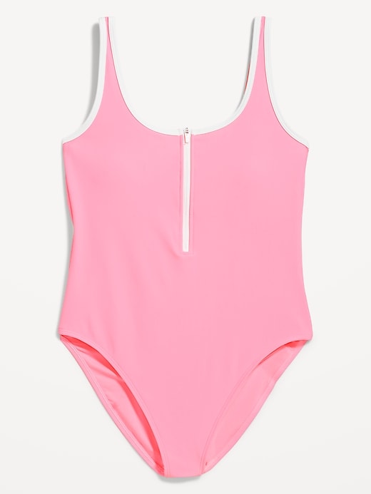 Image number 4 showing, Half Zip One-Piece Swimsuit