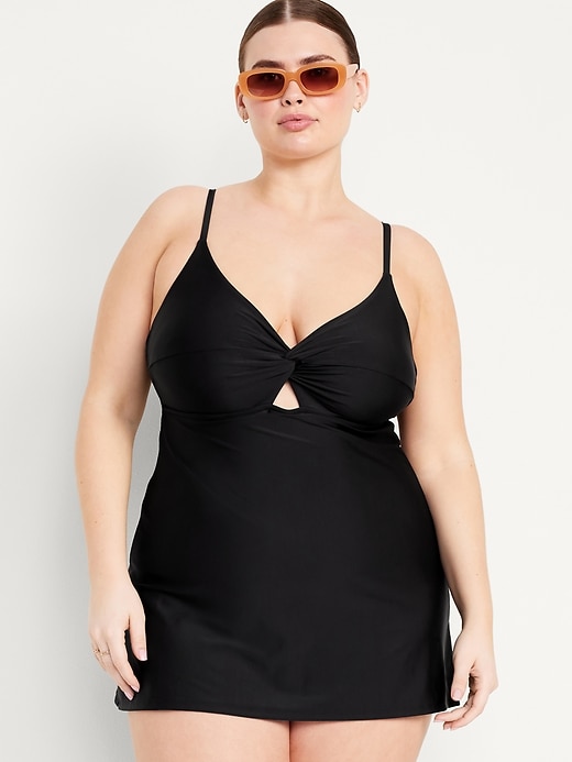 Image number 7 showing, Twist-Front Swim Dress