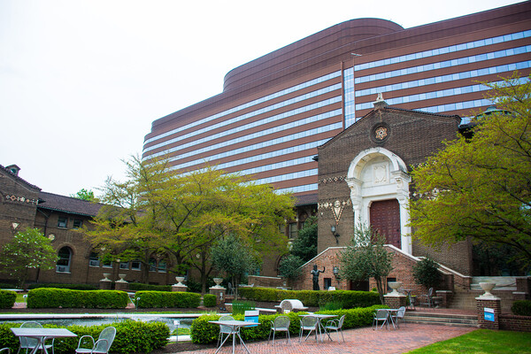 penn museum with patient pavilion in background