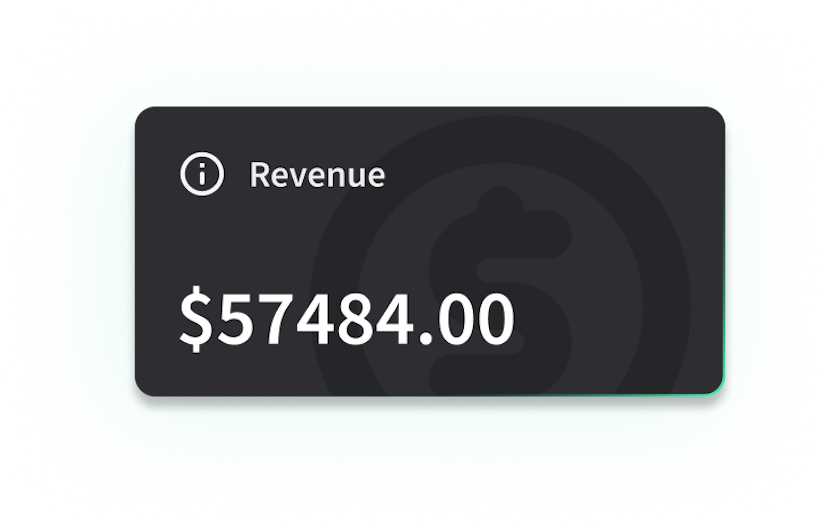 Screenshot of developer's console revenue box